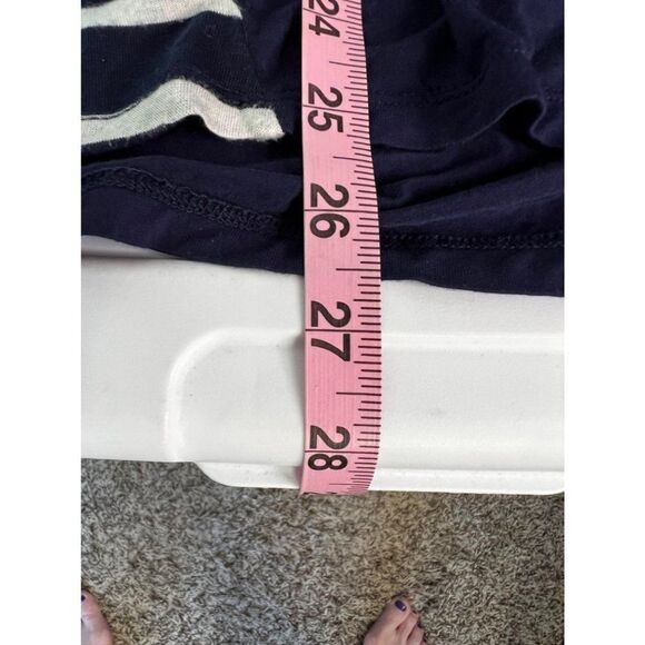 ModCloth Long Sleeve Mock Neck Blouse. Blue & White. Size Small - Picture 8 of 9